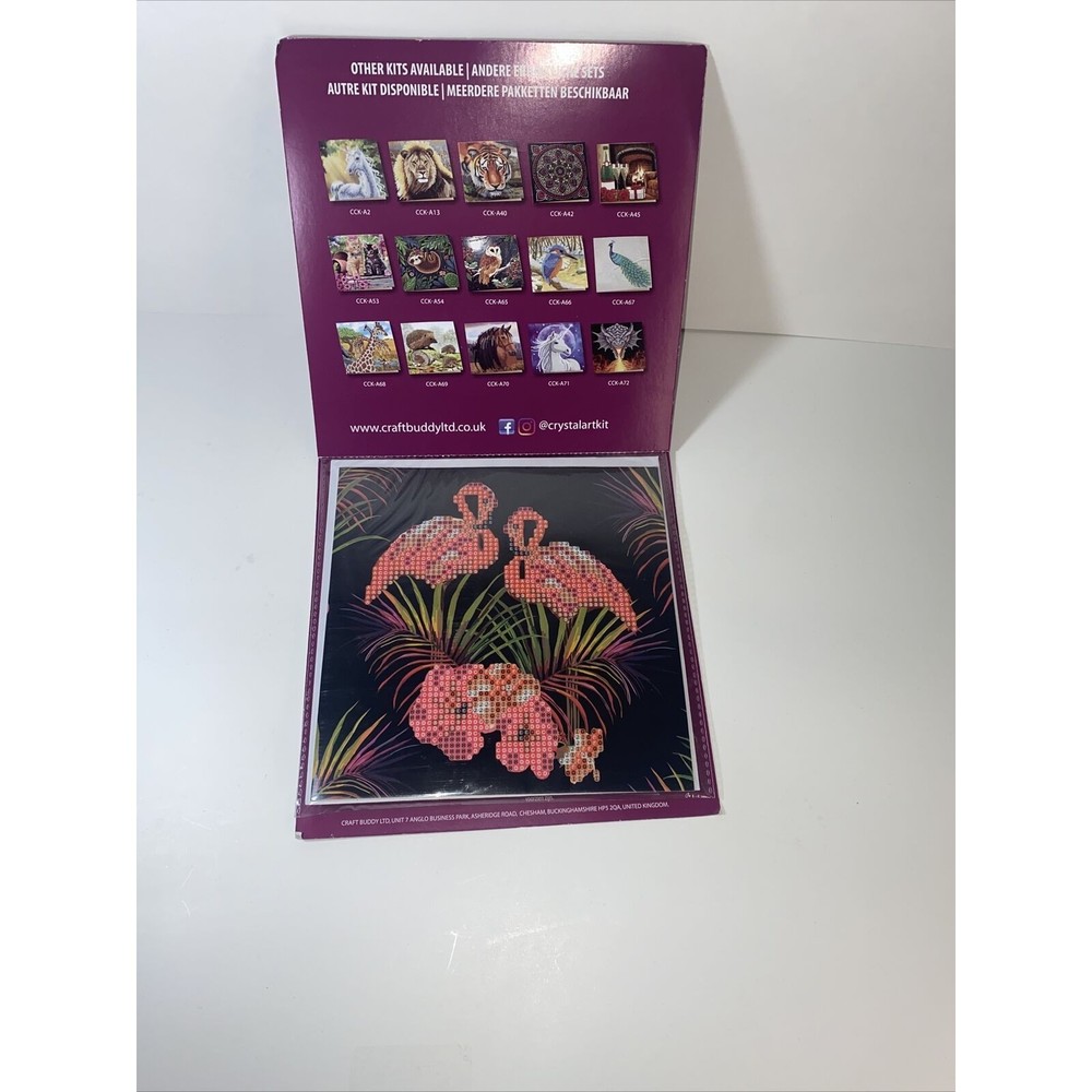Flamingos Crystal Art Card Kit Craft Buddy New- diamond painting craft